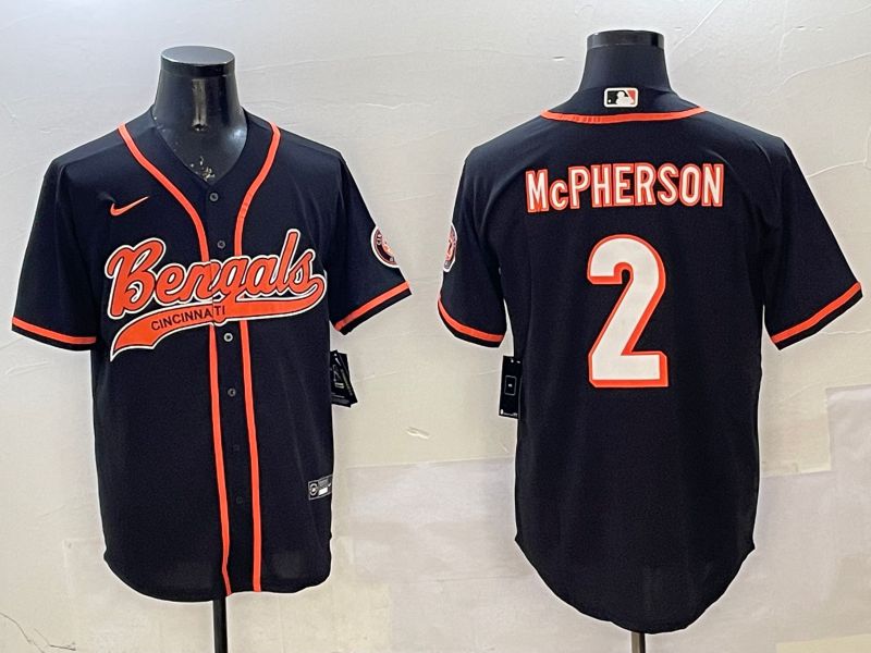 Men Cincinnati Bengals #2 Mcpherson Black Joint Name 2025 Nike Limited NFL Jersey style 2->cincinnati bengals->NFL Jersey